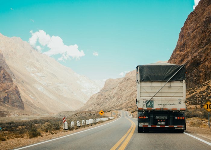 Semi truck on the highway