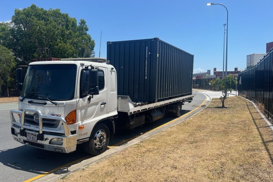 New-build 20ft container on transport